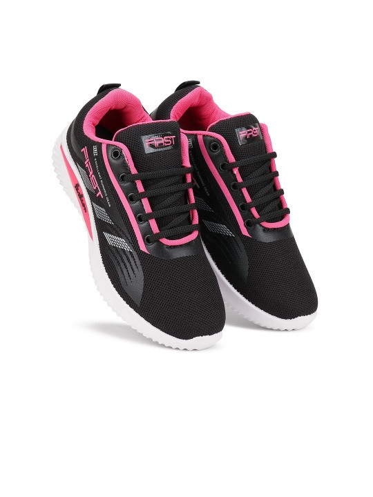 Pink-Black Women Running Shoes