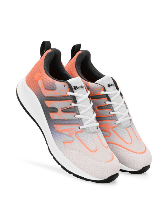 Lace-Ups Orange Textured  Running Non-Marking Shoes
