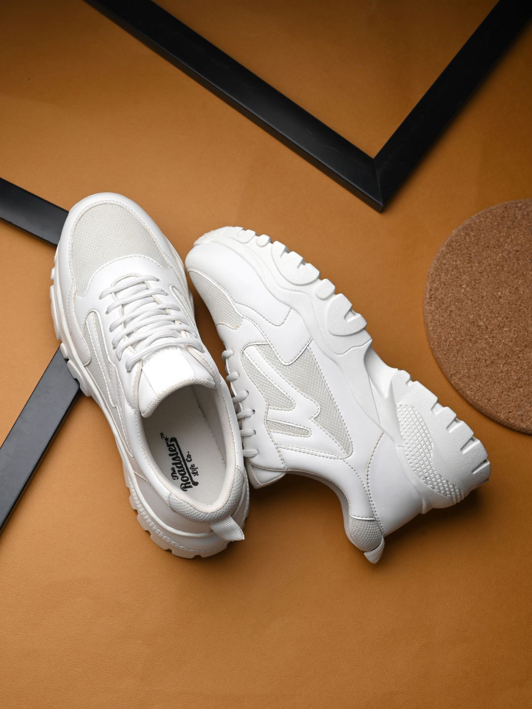 Women Fab-2 Retro Chunky White Sneakers