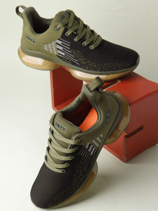 Dark Sage Textile Lace-Ups Training or Gym Shoes